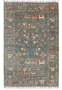 Tappeto Istintia Figurativo Verde Petrolio Avorio 76x124 Cm