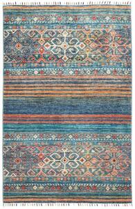 Tappeto Istintia Geometrico Blu Petrolio Mattone 99x152 Cm