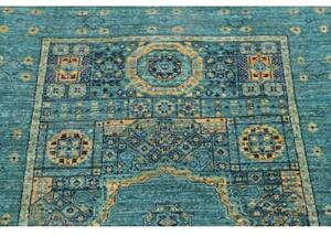 Tappeto Kairo Geometrico Verde Petrolio Beige 77x126 Cm