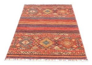 Tappeto Istintia Geometrico Rosso Mattone Blu Petrolio 96x148 Cm