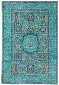 Tappeto Kairo Stilizzato Turchese Blu 103x150 Cm