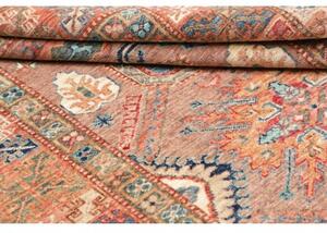 Tappeto Kazak Fine Stilizzato Rosa Antico Blu Petrolio 122x190 Cm