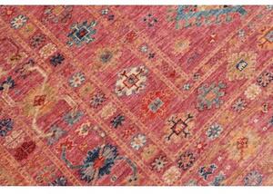 Tappeto Kazak Fine Stilizzato Rosso Antico Blu Ottanio 150x201 Cm