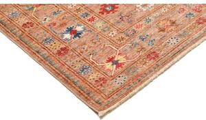 Tappeto Kazak Fine Geometrico Terracotta Blu 155x212 Cm
