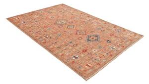 Tappeto Kazak Fine Geometrico Terracotta Blu 155x212 Cm