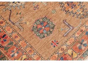 Tappeto Kazak Fine Stilizzato Ocra Rosso 119x173 Cm