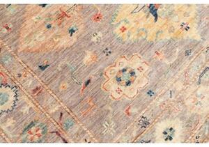 Tappeto Kazak Fine Stilizzato Grigio Tortora Multicolore 151x206 Cm