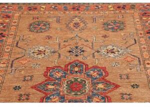 Tappeto Kazak Fine Stilizzato Ocra Rosso 119x173 Cm
