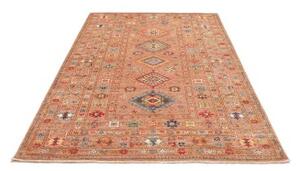 Tappeto Kazak Fine Geometrico Terracotta Blu 155x212 Cm