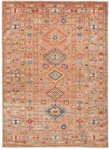 Tappeto Kazak Fine Geometrico Terracotta Blu 155x212 Cm