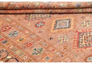 Tappeto Kazak Fine Geometrico Terracotta Blu 155x212 Cm