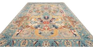 Tappeto Floralia Stilizzato Celeste Beige 300x425 Cm