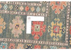 Tappeto Kazak Fine Stilizzato Verde Petrolio Multicolore 148x202 Cm