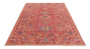 Tappeto Kazak Fine Stilizzato Rosso Antico Blu Ottanio 150x201 Cm