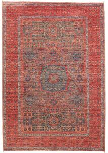 Tappeto Kairo Stilizzato Rosso Mattone Blu Petrolio 99x149 Cm