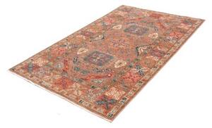 Tappeto Kazak Fine Stilizzato Rosa Antico Blu Petrolio 122x190 Cm