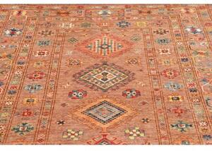 Tappeto Kazak Fine Geometrico Terracotta Blu 155x212 Cm