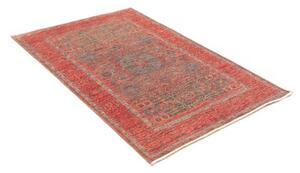 Tappeto Kairo Stilizzato Rosso Mattone Blu Petrolio 99x149 Cm