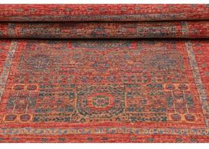 Tappeto Kairo Stilizzato Rosso Mattone Blu Petrolio 99x149 Cm