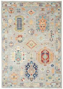 Tappeto Floralia Geometrico Grigio Multicolore 126x180 Cm