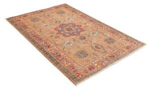 Tappeto Kazak Fine Stilizzato Ocra Rosso 119x173 Cm