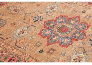 Tappeto Kazak Fine Stilizzato Ocra Rosso 119x173 Cm