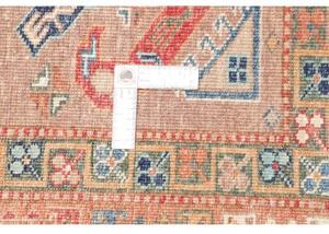 Tappeto Kazak Fine Stilizzato Rosa Antico Blu Petrolio 122x190 Cm