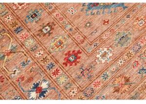 Tappeto Kazak Fine Geometrico Terracotta Blu 155x212 Cm
