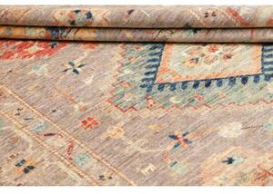 Tappeto Kazak Fine Stilizzato Grigio Tortora Multicolore 151x206 Cm