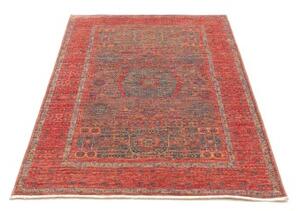 Tappeto Kairo Stilizzato Rosso Mattone Blu Petrolio 99x149 Cm