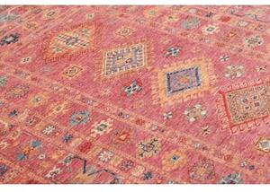 Tappeto Kazak Fine Stilizzato Rosso Antico Blu Ottanio 150x201 Cm