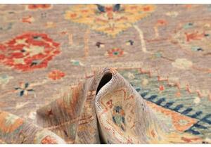 Tappeto Kazak Fine Stilizzato Grigio Tortora Multicolore 151x206 Cm