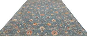 Tappeto Zigler Fine Floreale Azzurro Beige 270x368 Cm