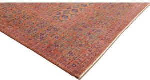 Tappeto Kairo Geometrico Rosso Mattone Blu Avio 272x377 Cm