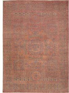Tappeto Kairo Geometrico Rosso Mattone Blu Avio 272x377 Cm