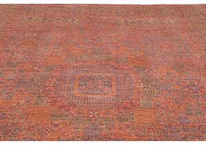 Tappeto Kairo Geometrico Rosso Mattone Blu Avio 272x377 Cm