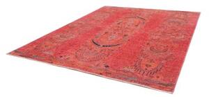Tappeto Floralia Stilizzato Rosso Corallo Blu Avio 250x309 Cm