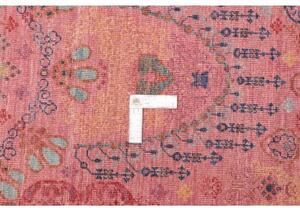Tappeto Floralia Stilizzato Rosso Corallo Blu Avio 250x309 Cm