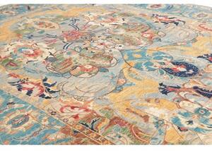 Tappeto Floralia Stilizzato Celeste Beige 300x425 Cm