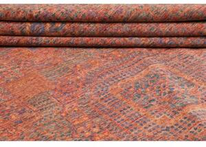 Tappeto Kairo Geometrico Rosso Mattone Blu Avio 272x377 Cm