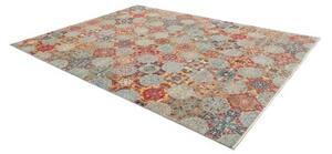 Tappeto Floralia Geometrico Azzurro Rosso 239x307 Cm