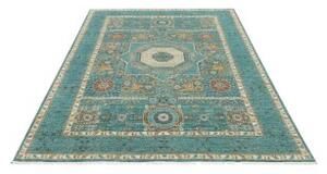 Tappeto Kairo Stilizzato Verde Petrolio Beige 169x240 Cm