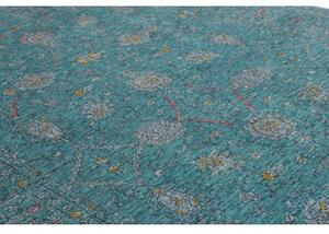 Tappeto Zigler Fine Floreale Verde Petrolio Grigio Chiaro 243x350 Cm