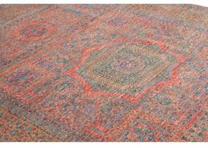 Tappeto Kairo Medaglione Terracotta Azzurro 210x301 Cm