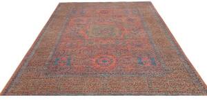 Tappeto Kairo Medaglione Terracotta Azzurro 210x301 Cm