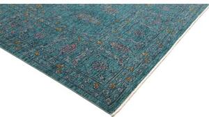 Tappeto Zigler Fine Floreale Verde Petrolio Grigio Chiaro 243x350 Cm