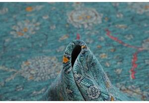Tappeto Zigler Fine Floreale Verde Petrolio Grigio Chiaro 243x350 Cm