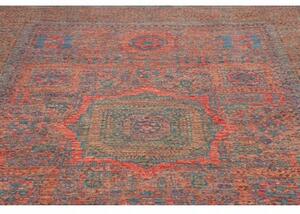 Tappeto Kairo Medaglione Terracotta Azzurro 210x301 Cm