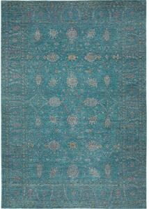 Tappeto Zigler Fine Floreale Verde Petrolio Grigio Chiaro 243x350 Cm