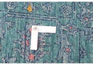 Tappeto Zigler Fine Floreale Verde Petrolio Grigio Chiaro 243x350 Cm